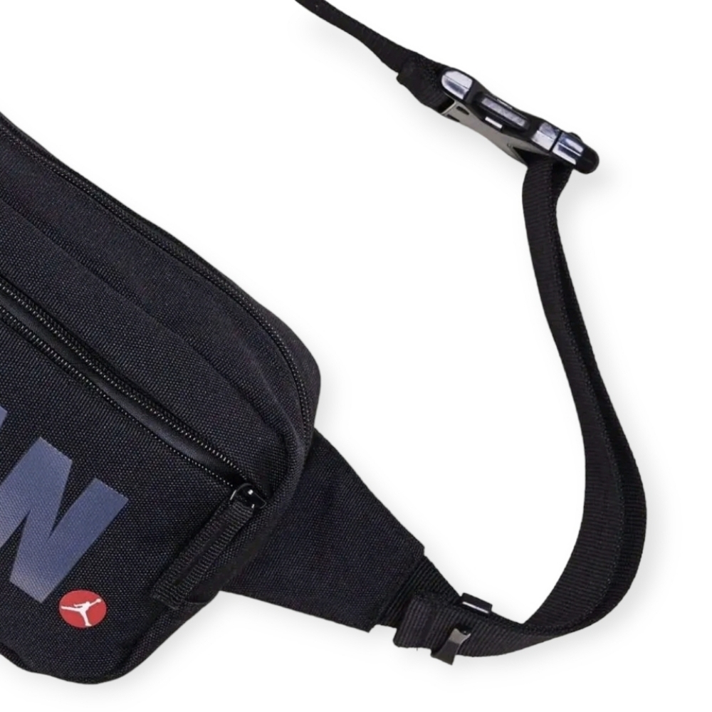RARE Nike Jordan Waist Bag Fanny Pack Belt Festival Pack Pouch Crossbody Black - Picture 3 of 5